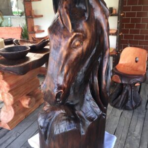 cabeza de caballo madera
