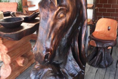 cabeza de caballo madera